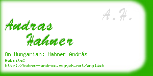 andras hahner business card